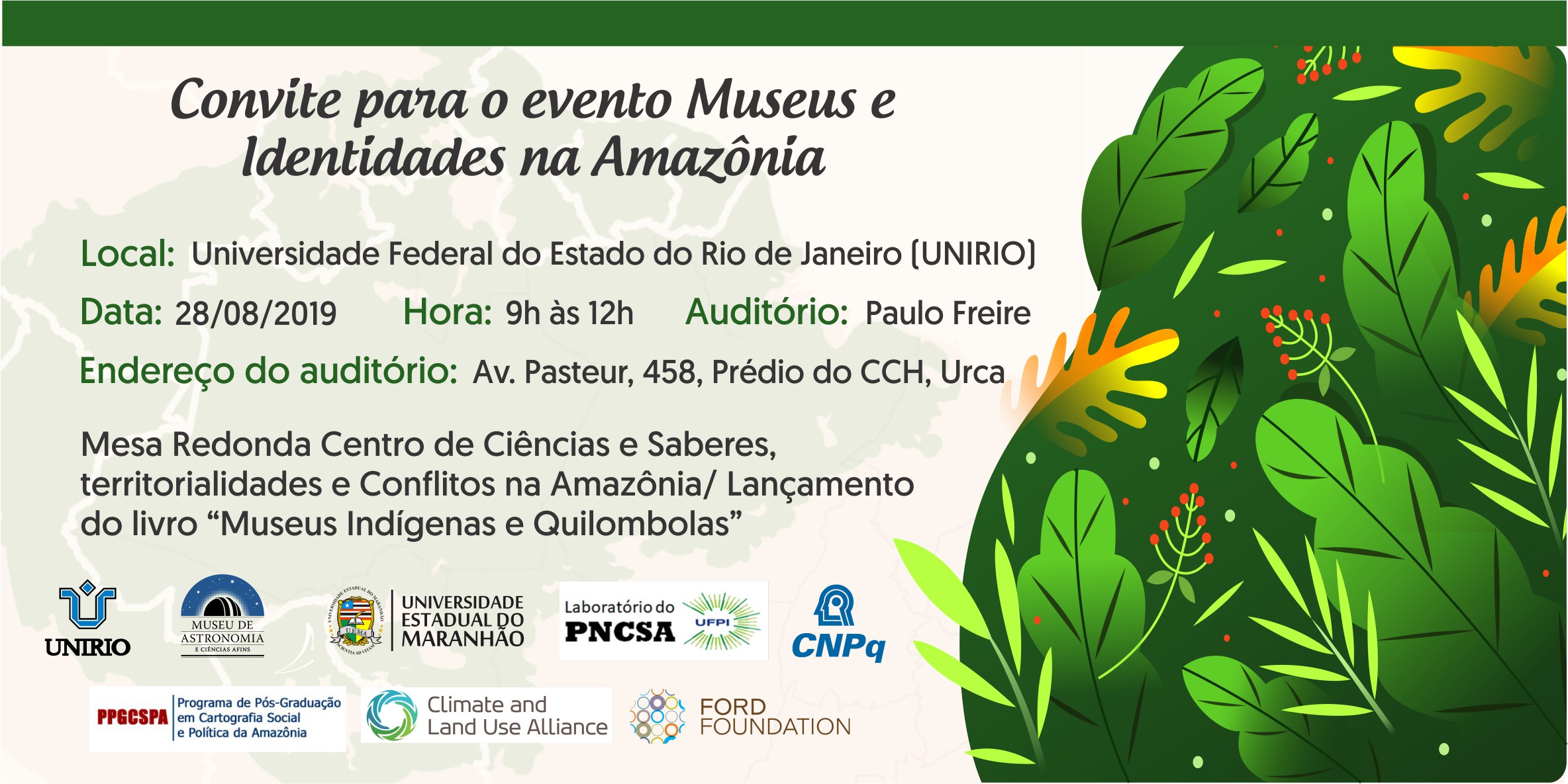Evento Museus e identidades na Amazônia e lançamento do livro “Museus indígenas e quilombolas”